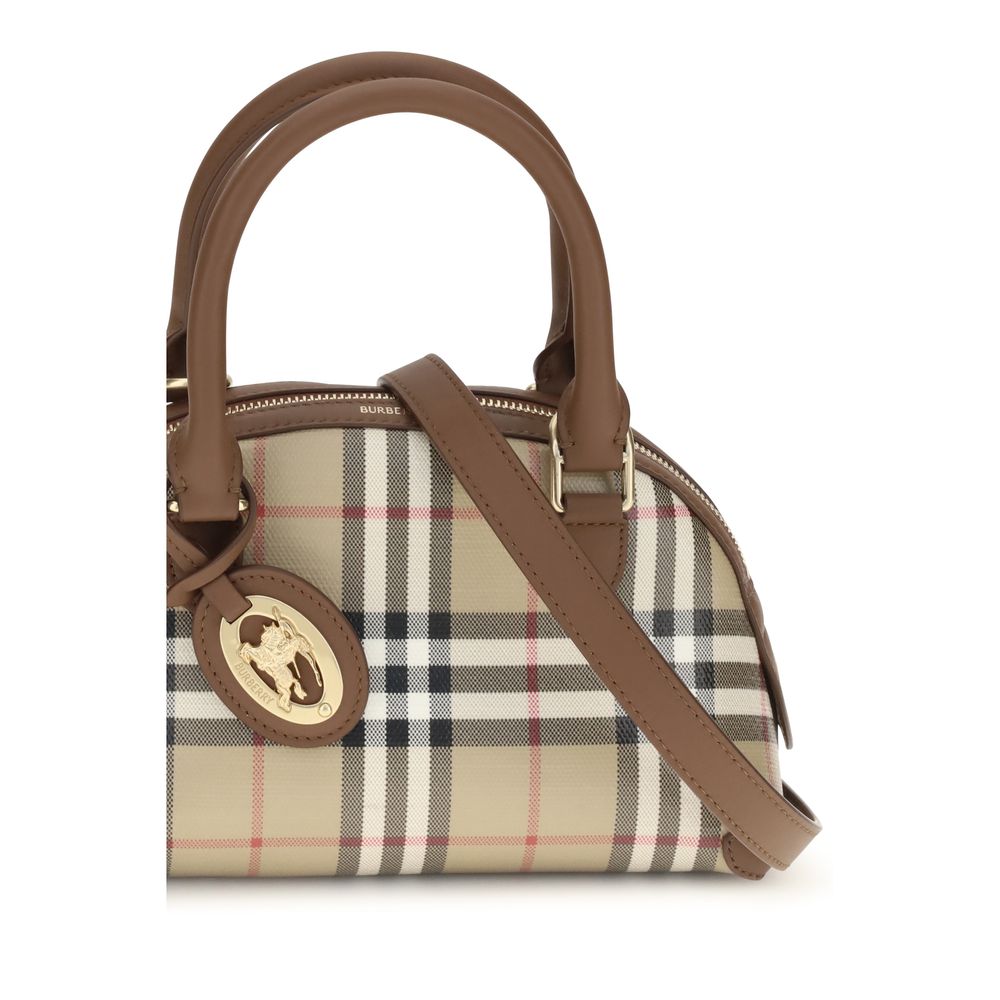 Burberry Beigefarbene Canvas Handtasche