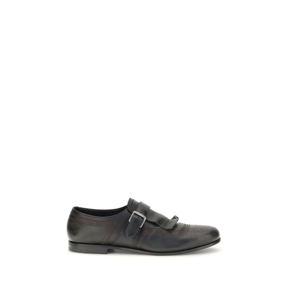 Church's Black Calf Leather Slip-On Loafers