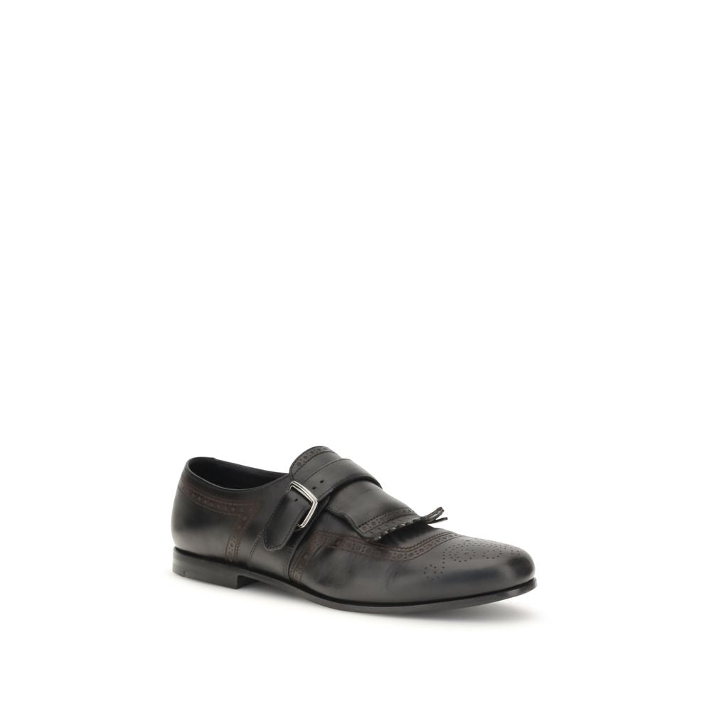 Church's Black Calf Leather Slip-On Loafers