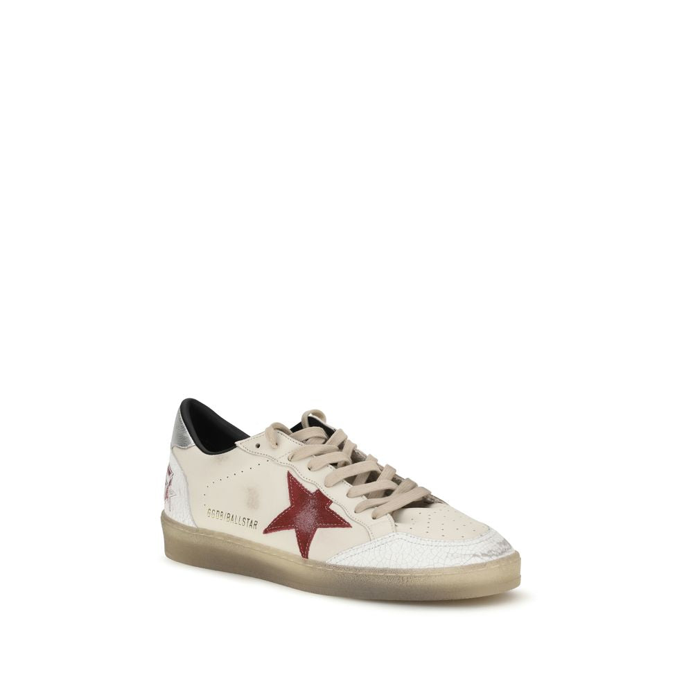Golden Goose White Calf Leather Low Top Sneakers