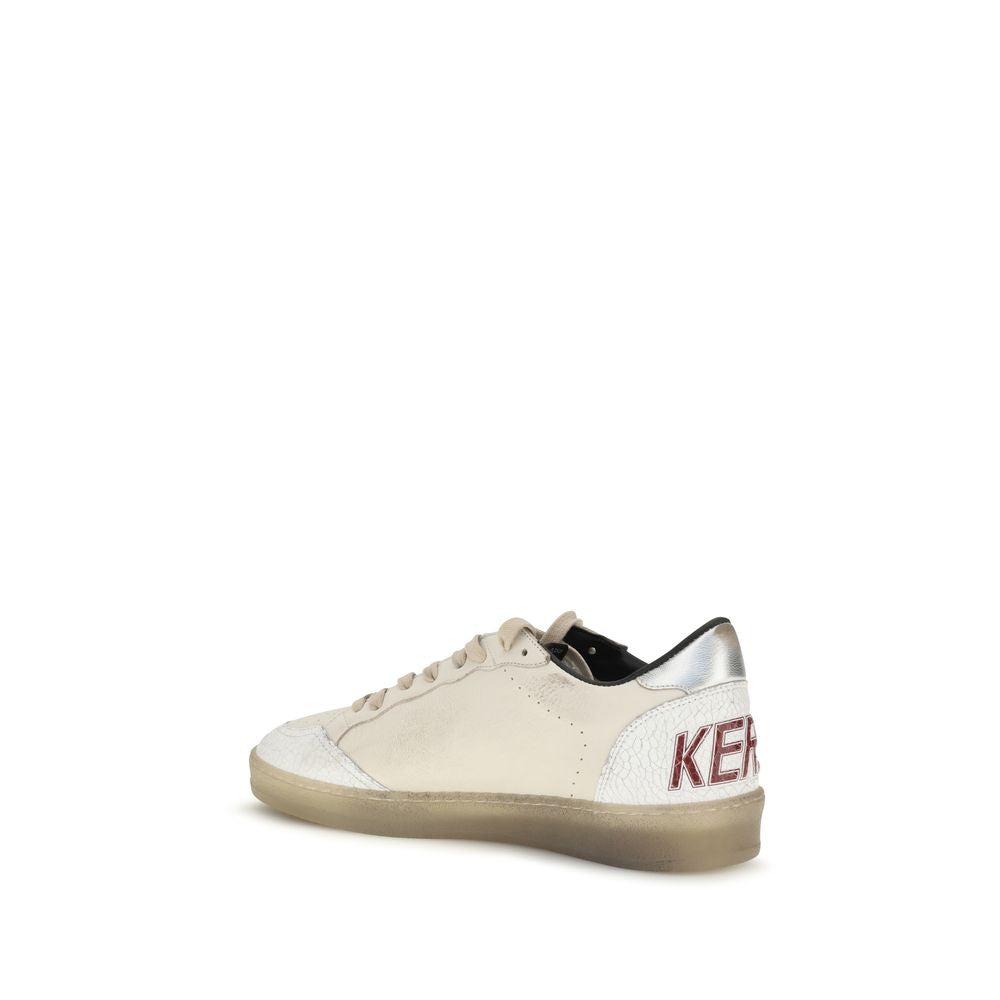 Golden Goose White Calf Leather Low Top Sneakers