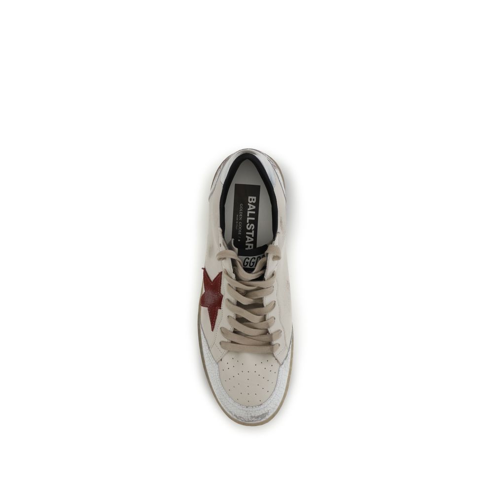 Golden Goose White Calf Leather Low Top Sneakers