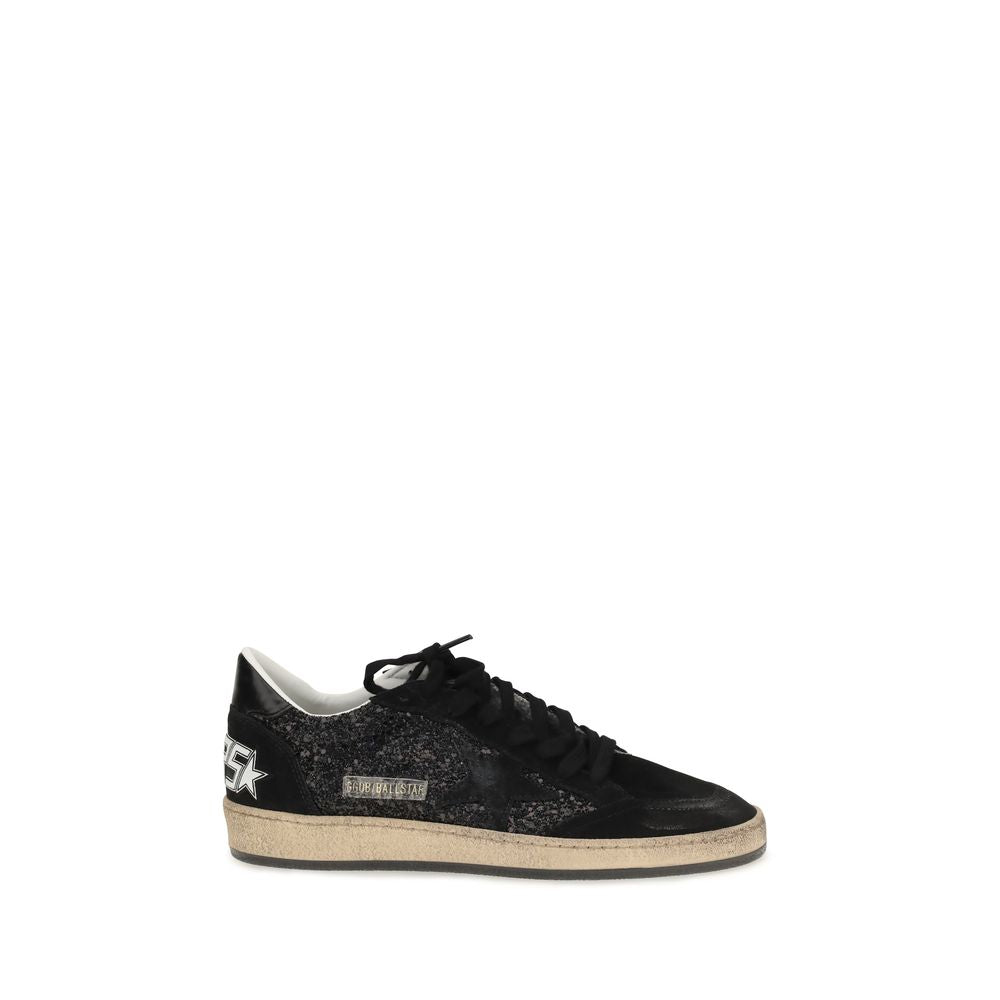 Golden Goose Black Calf Leather Low Top Sneakers