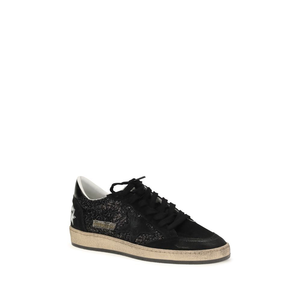 Golden Goose Black Calf Leather Low Top Sneakers