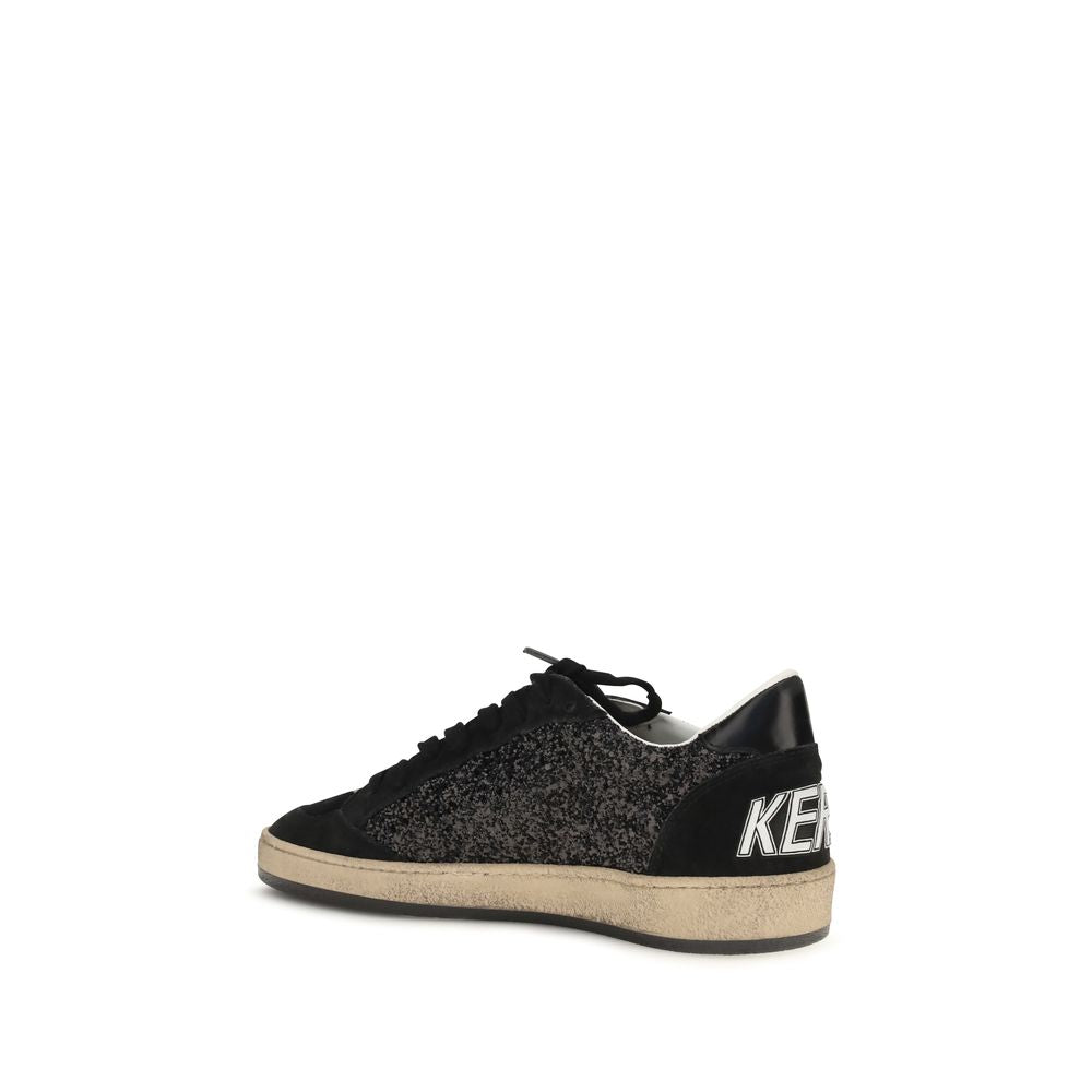 Golden Goose Black Calf Leather Low Top Sneakers