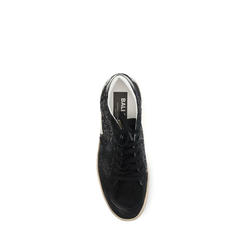 Golden Goose Black Calf Leather Low Top Sneakers