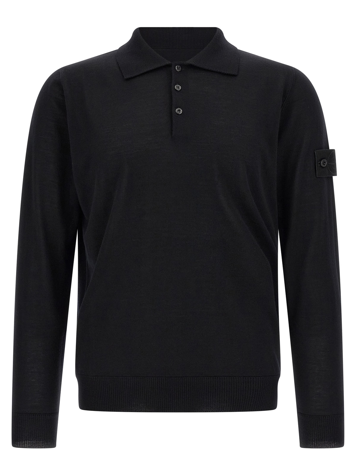 Stone Island Black Virgin Wool Cardigan