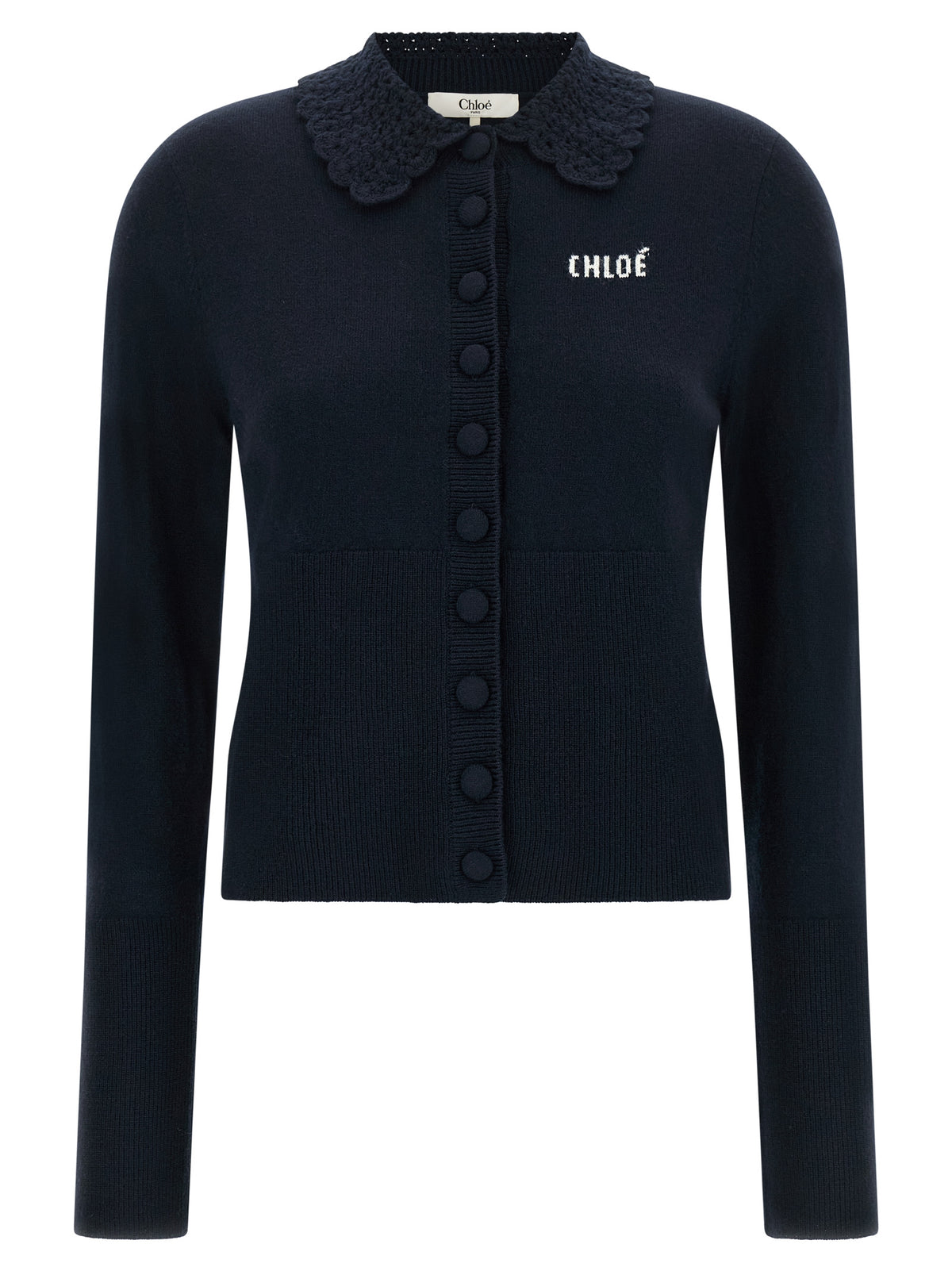 Chloé Blue Wool Cardigan