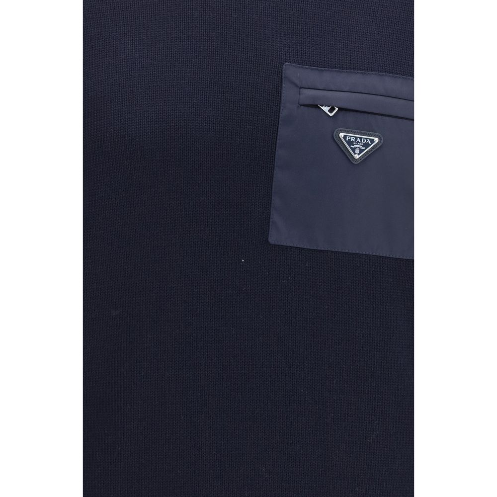 Prada Blue Wool Sweatshirt