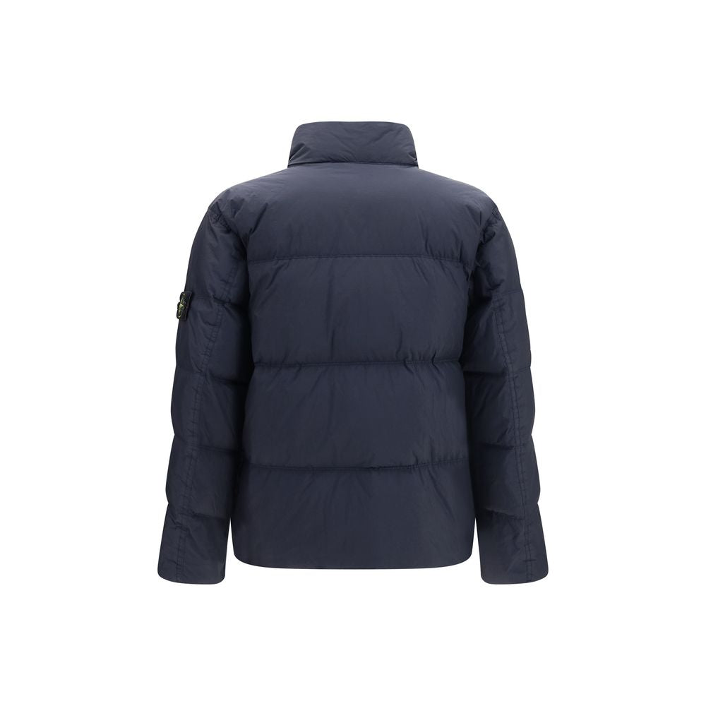 Stone Island Blue Full-Length Jacket