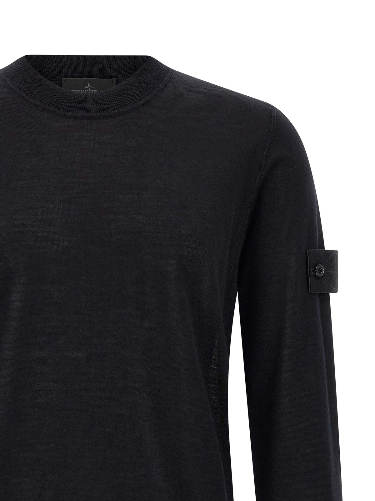 Stone Island Black Virgin Wool Cardigan
