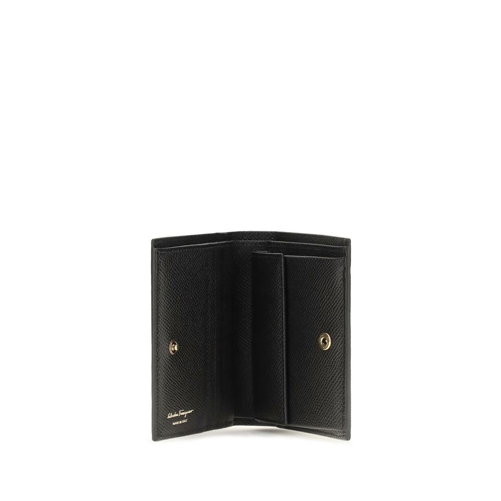 Ferragamo Black Calf Leather Wallet