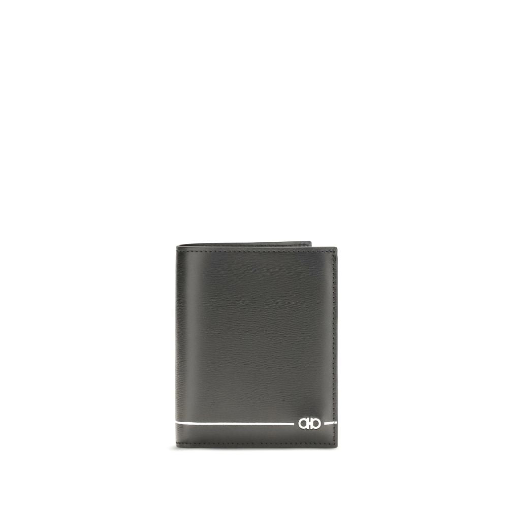 Ferragamo Black Calf Leather Wallet
