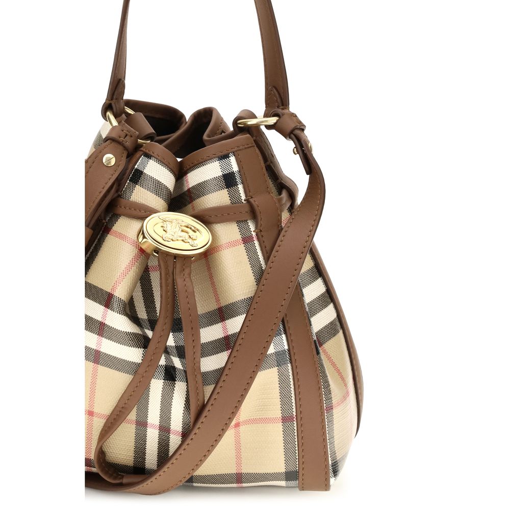 Burberry Beige Calf Leather Backet Bag