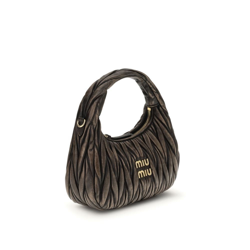 Miu Miu Brown Calf Leather Shoulder Bag