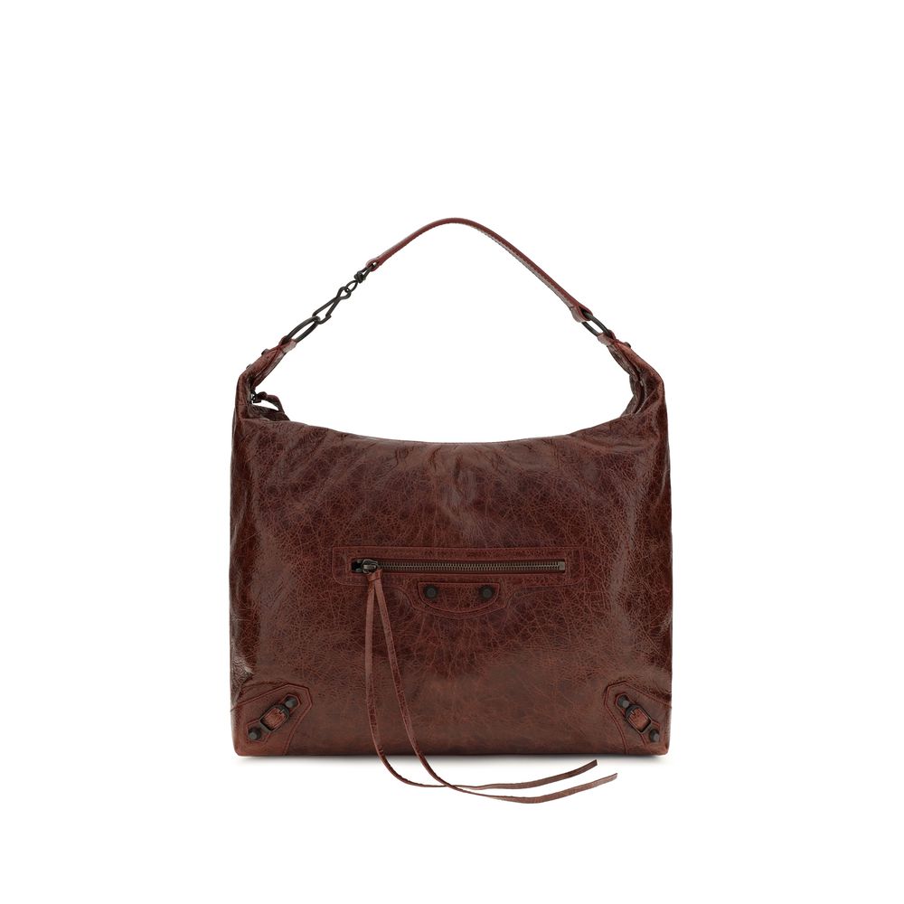 Balenciaga Bordeaux Lamb Shoulder Bag