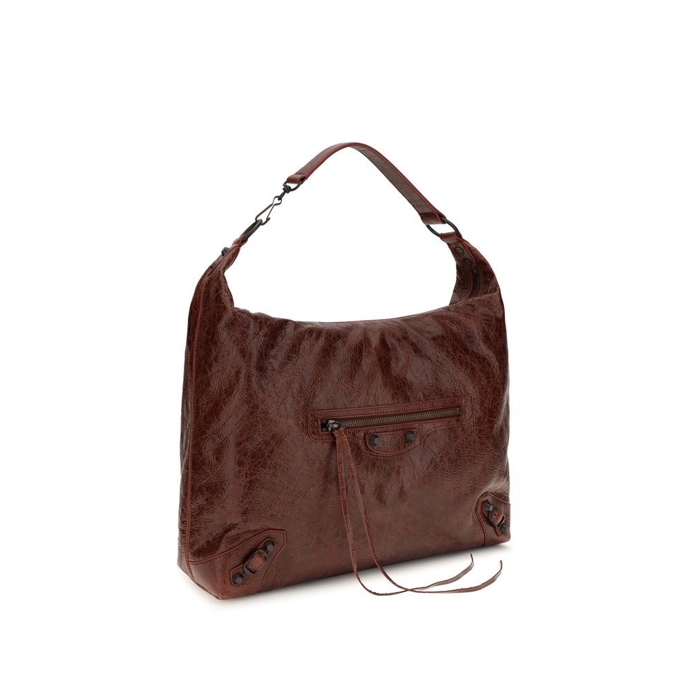 Balenciaga Bordeaux Lamb Shoulder Bag