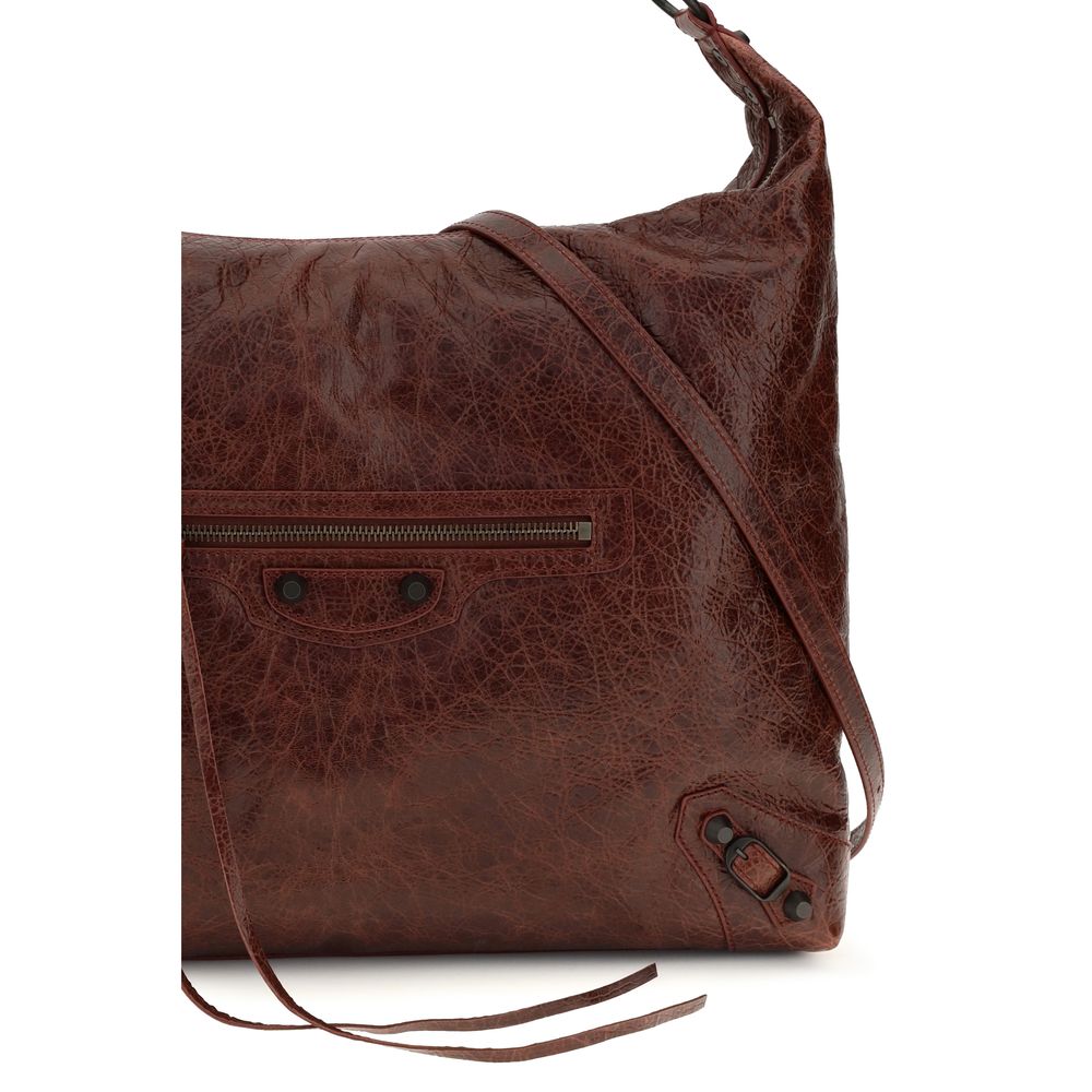 Balenciaga Bordeaux Lamb Shoulder Bag