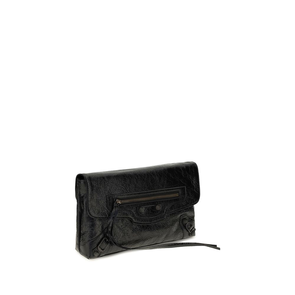 Balenciaga Black Lamb Clutch Bag