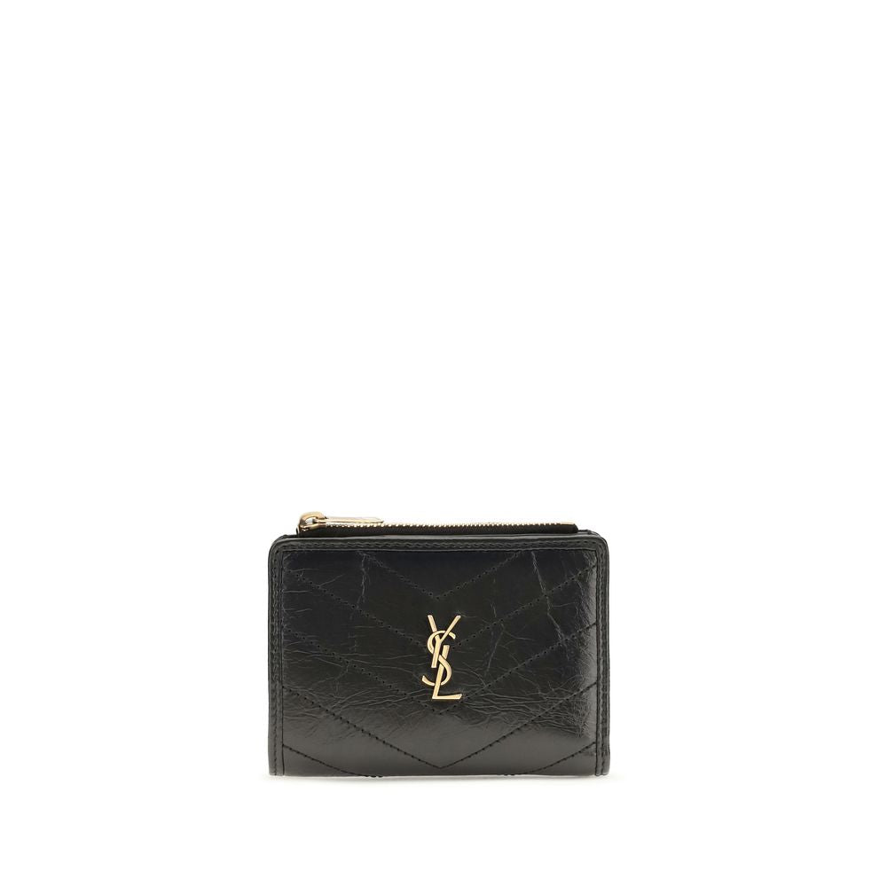 Saint Laurent Black Calf Leather Wallet