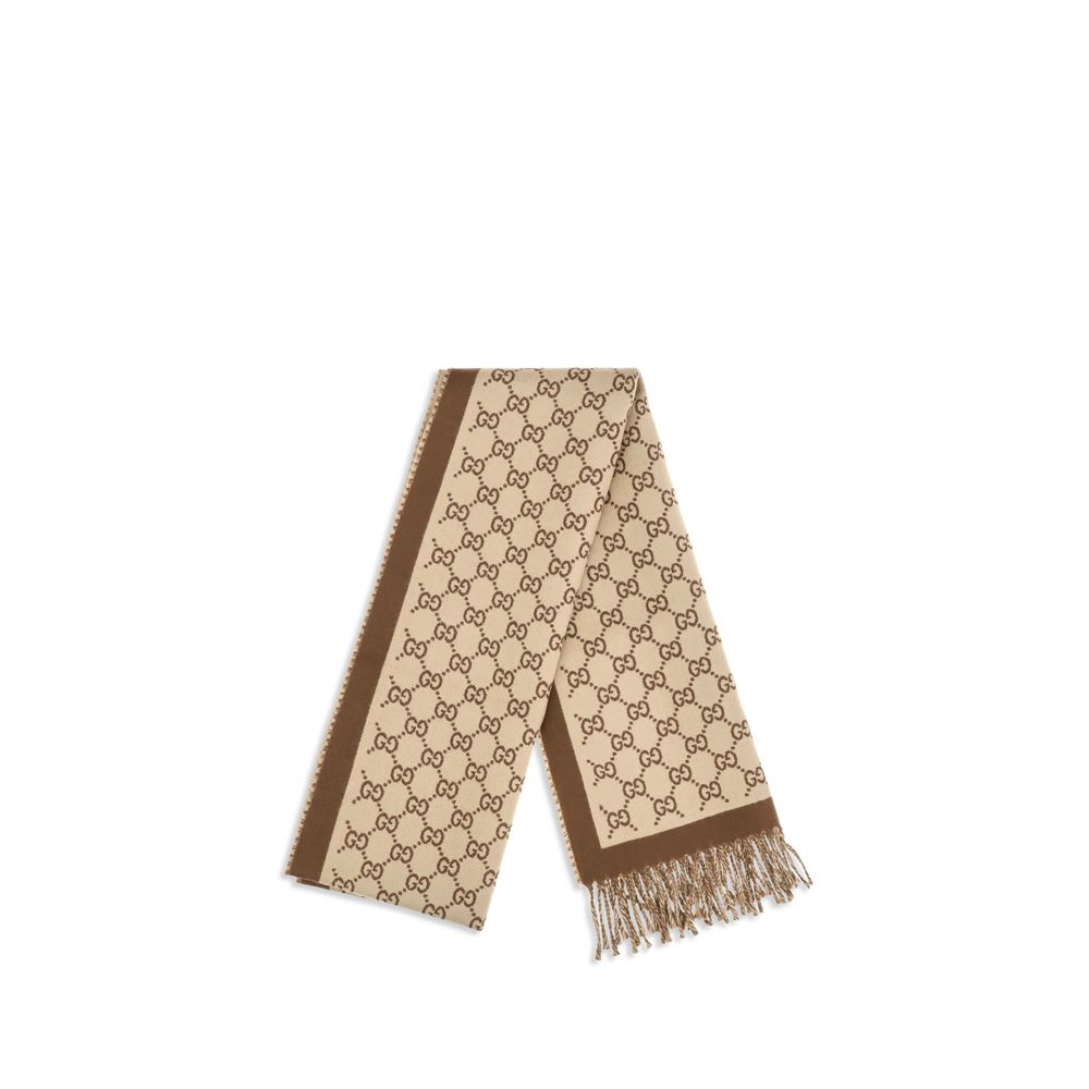 Gucci Beige Wool Scarf