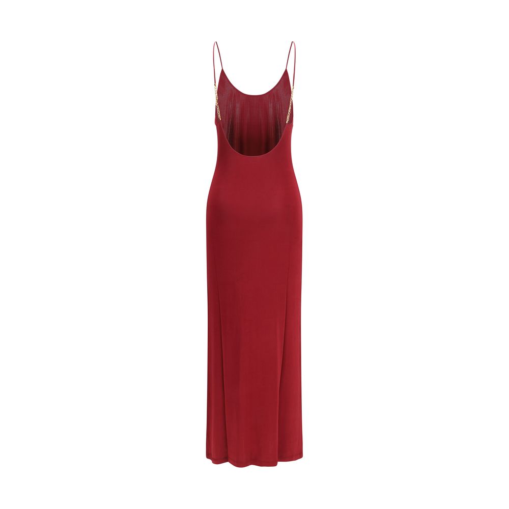 Saint Laurent Bordeaux Cocktail Dress