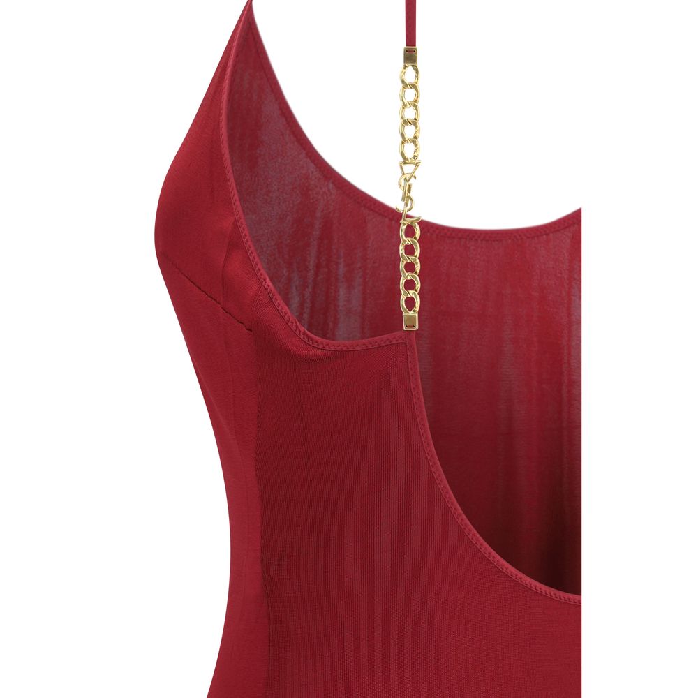 Saint Laurent Bordeaux Cocktail Dress