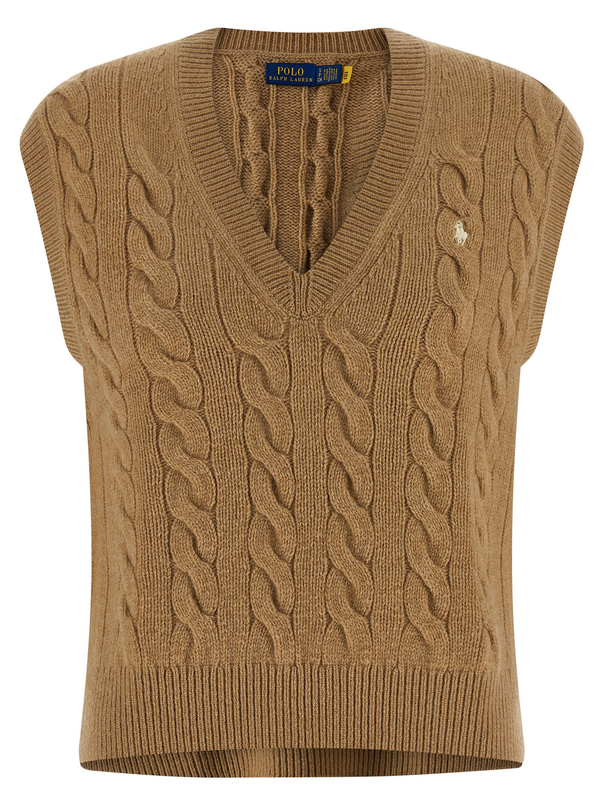 Polo Ralph Lauren Beige Wool Sleevelesss Jacket