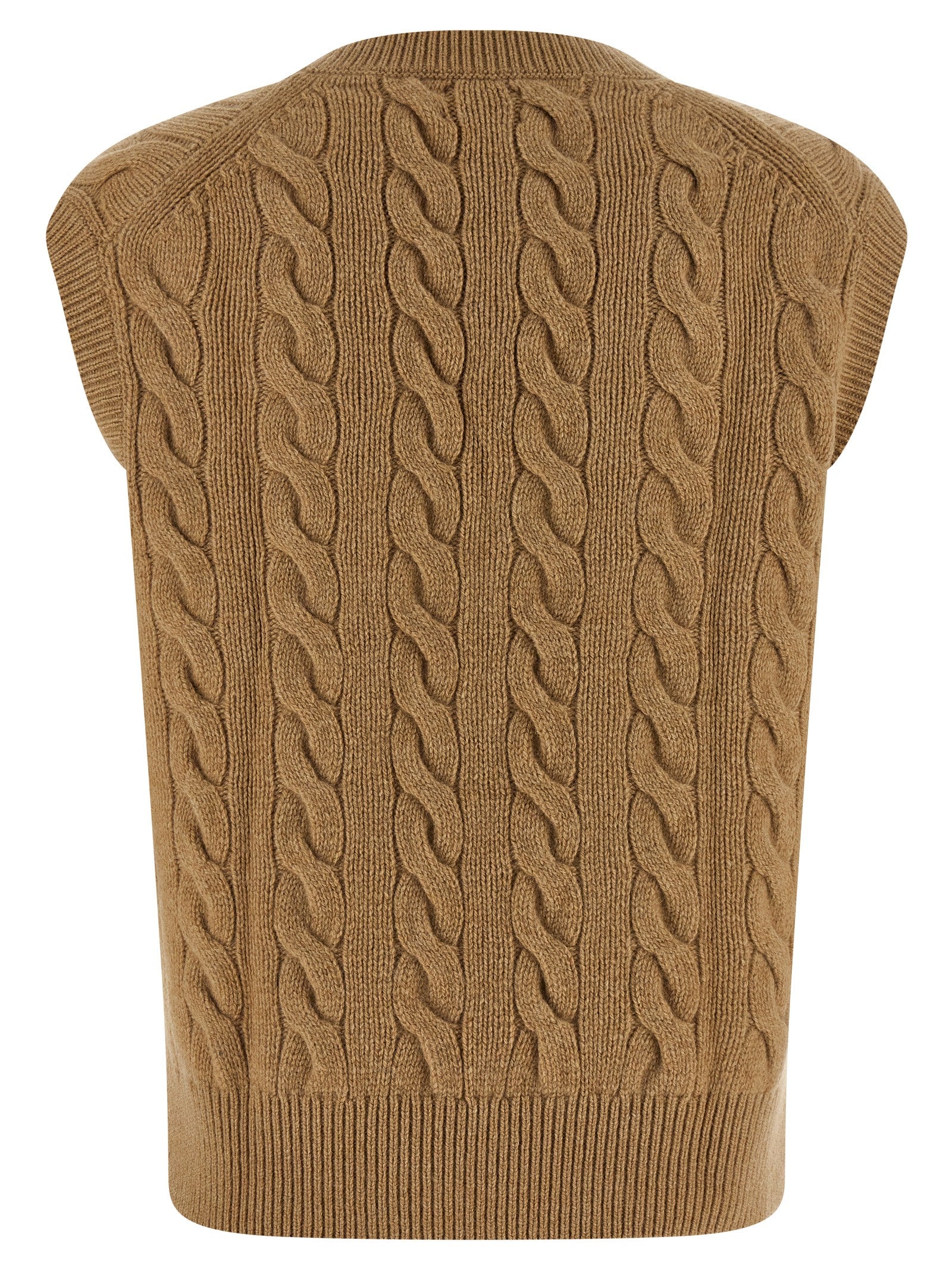 Polo Ralph Lauren Beige Wool Sleevelesss Jacket