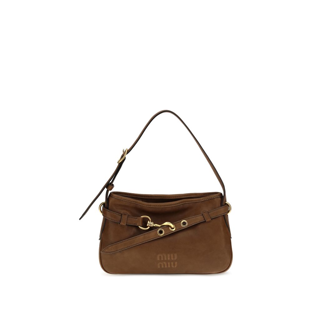 Miu Miu Brown Lamb Shoulder Bag