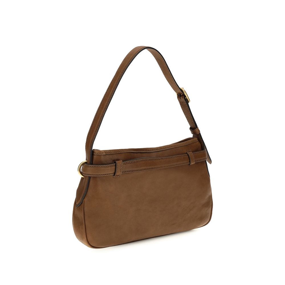 Miu Miu Brown Calf Leather Shoulder Bag