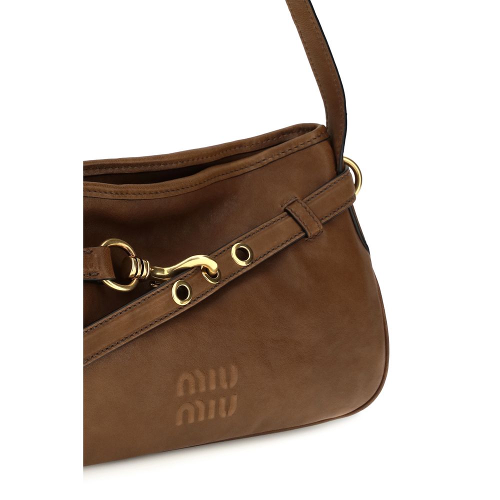 Miu Miu Brown Lamb Shoulder Bag