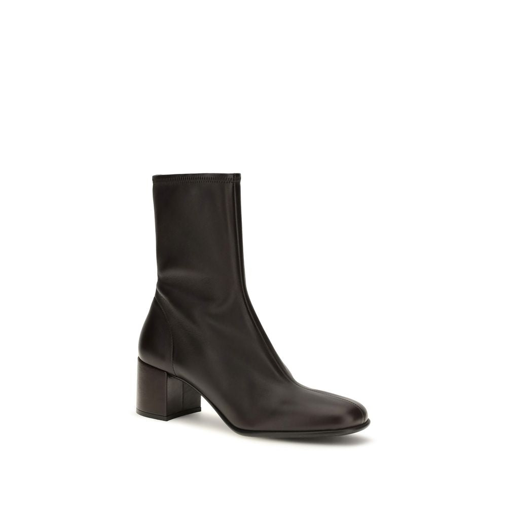 Prada Brown Lamb Ankle Boots