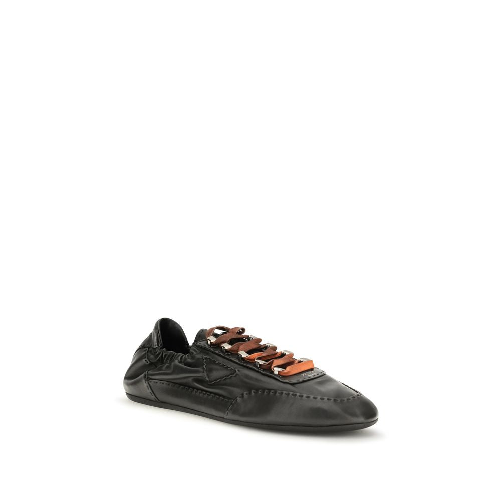 Prada Black Lamb Athletic Sneakers
