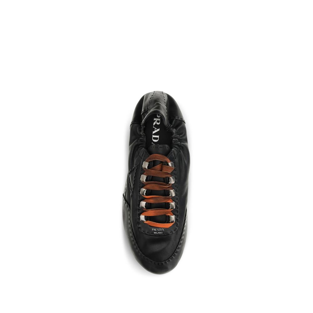 Prada Black Lamb Athletic Sneakers