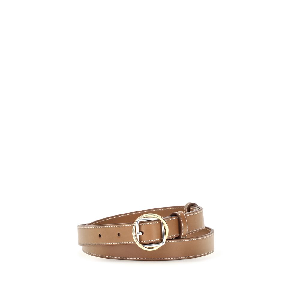 Jacquemus Beige Calf Leather Thin Belt