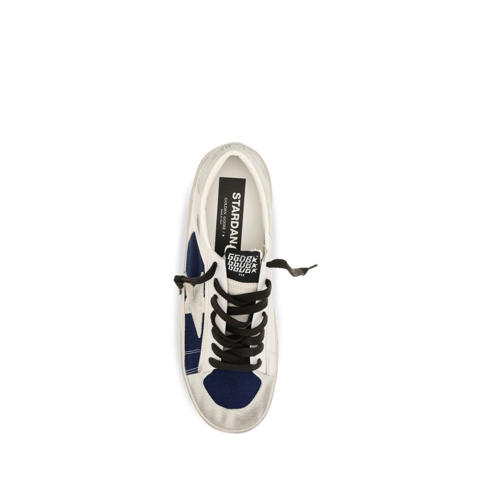 Golden Goose Gray Calf Leather Low Top Sneakers