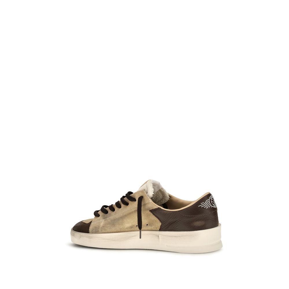 Golden Goose Beige Calf Leather Sneakers