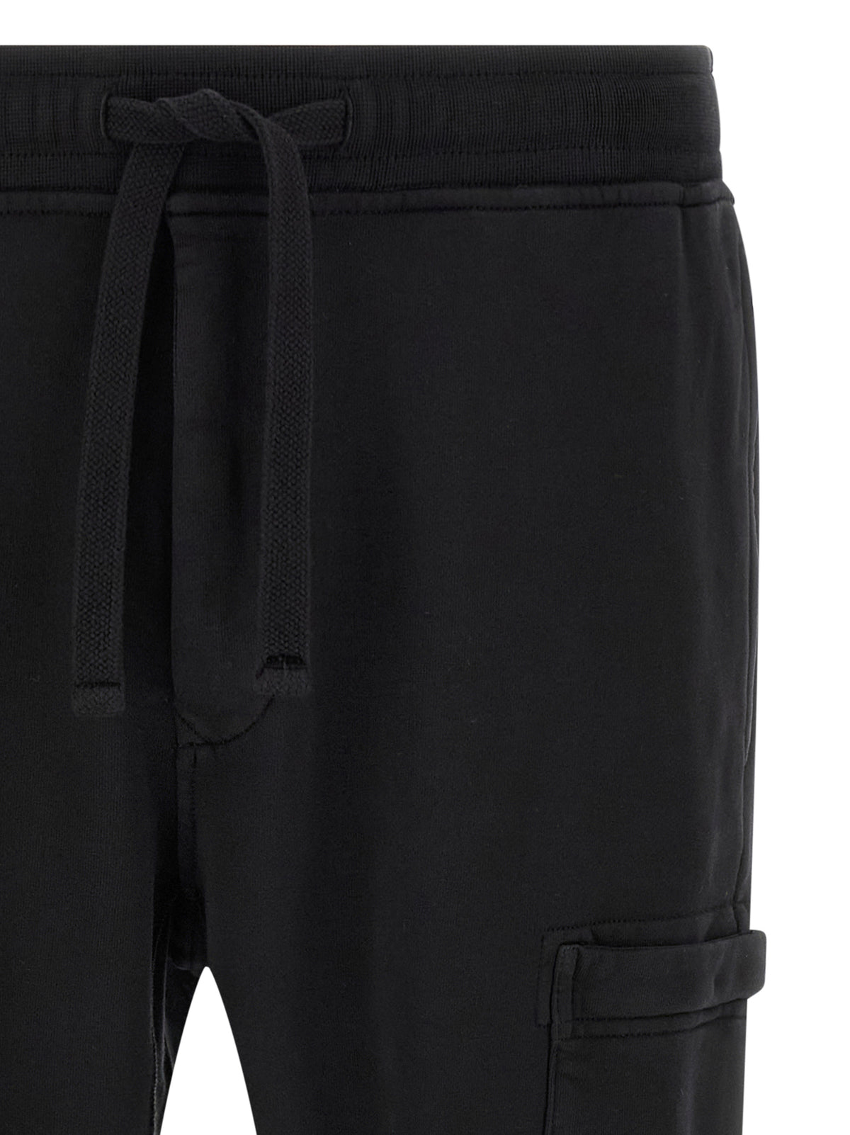 Stone Island Black Cotton Joggers (Workout Pants)