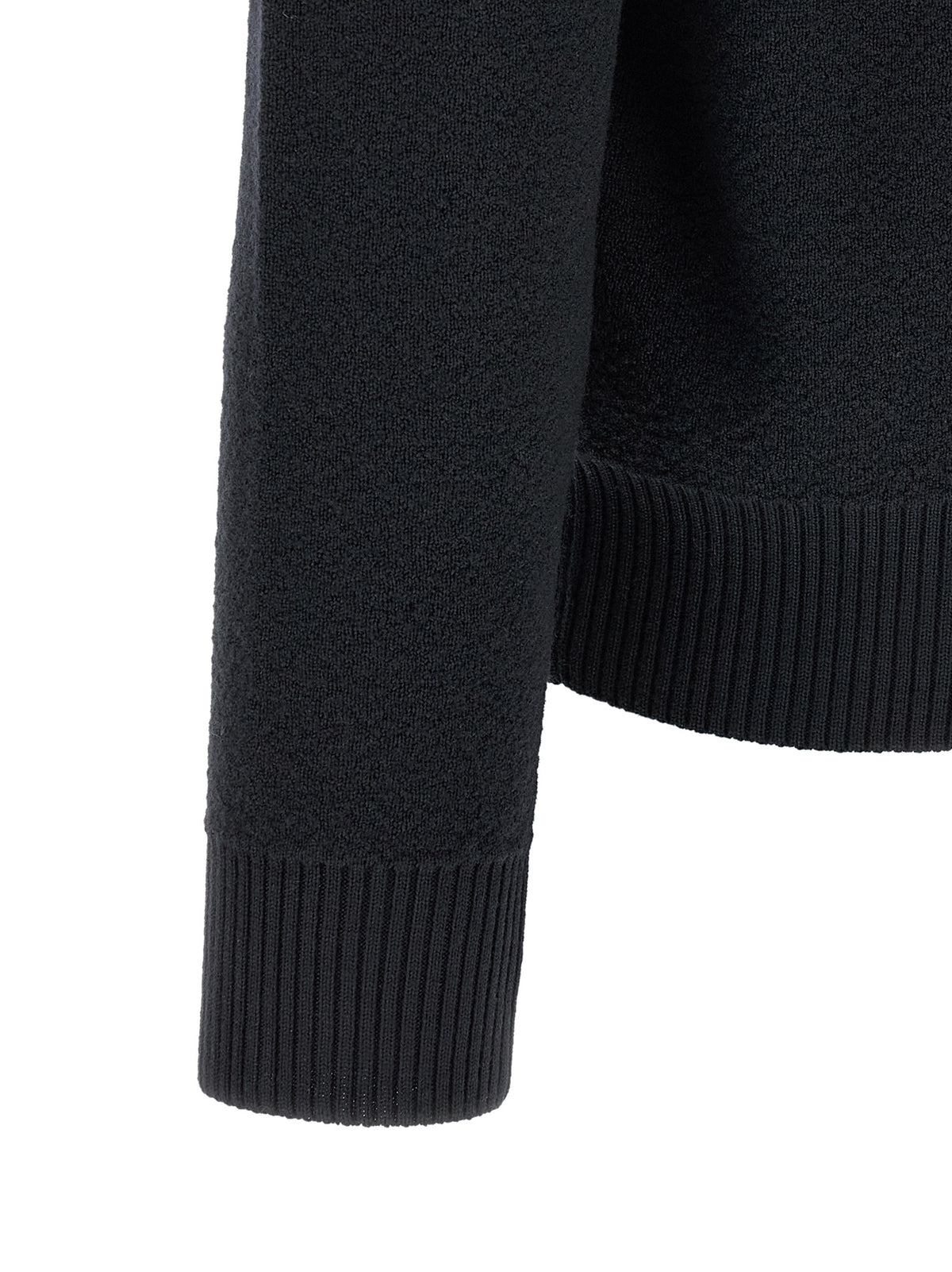Stone Island Blaue Strickjacke aus Schurwolle