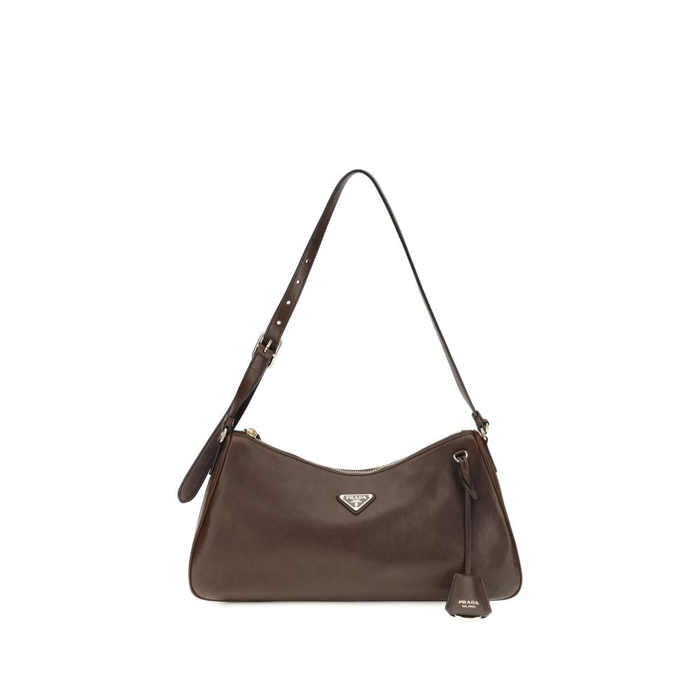Prada Brown Calf Leather Shoulder Bag