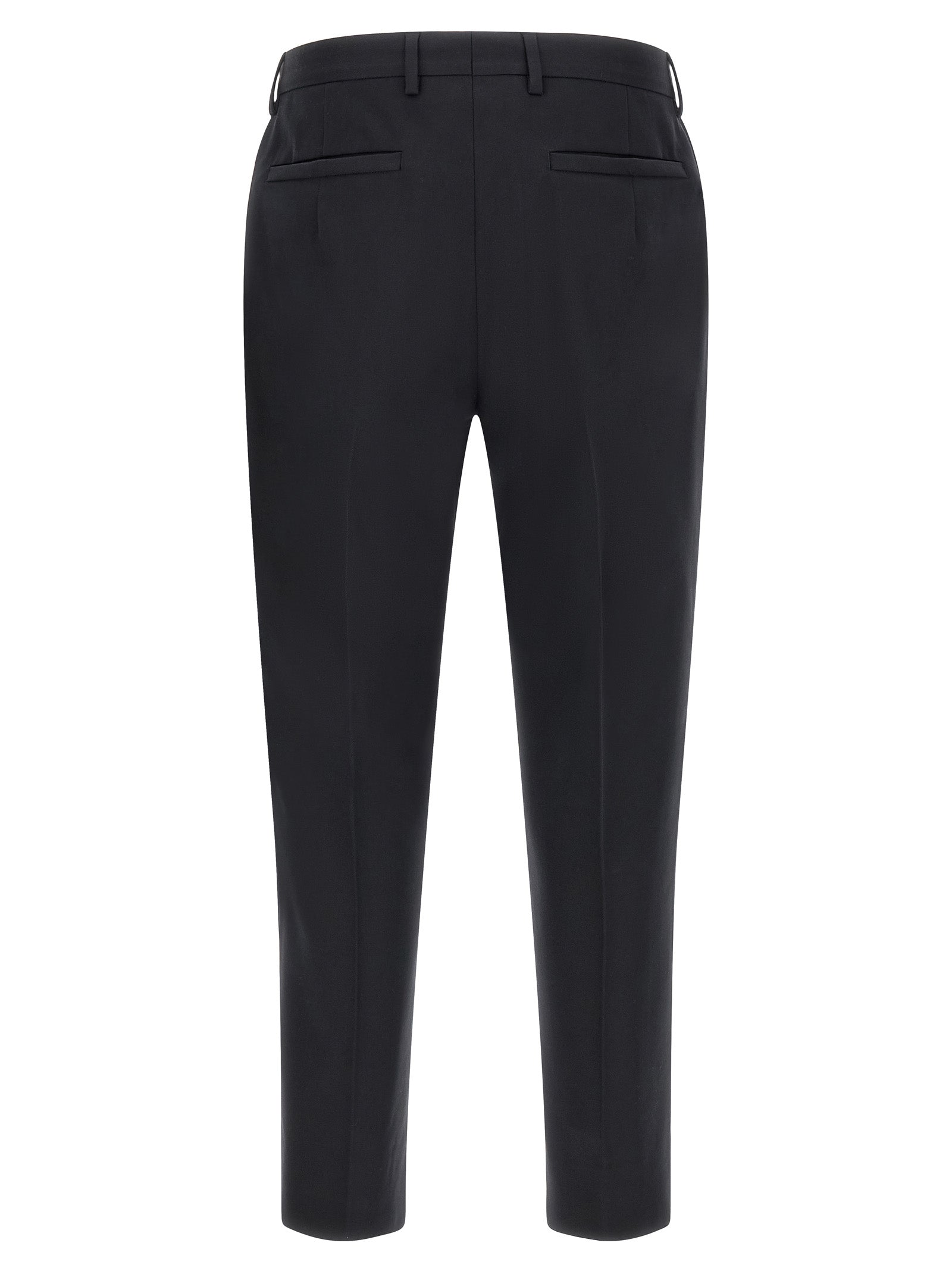 ZEGNA Blue Cotton Dress Pants
