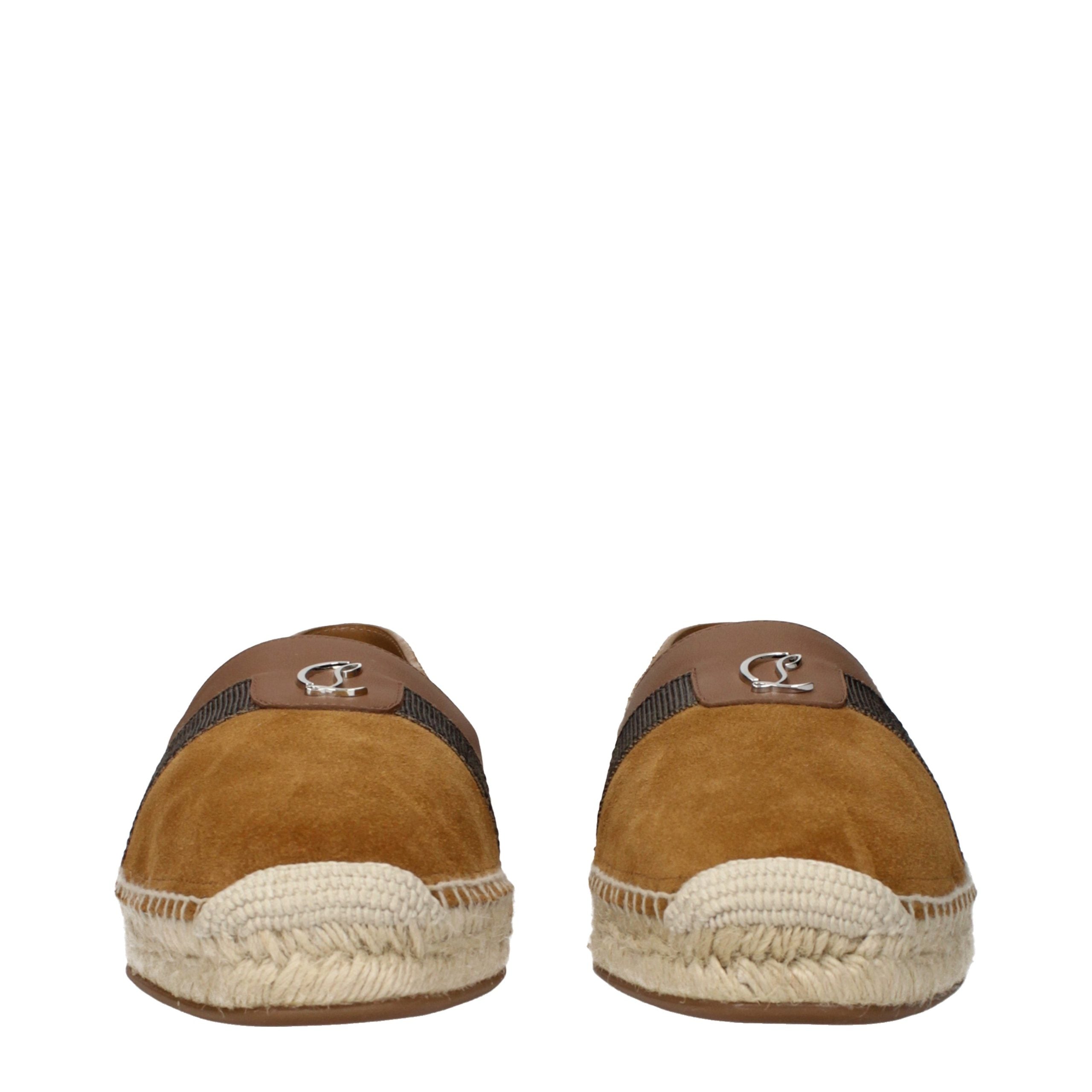 Christian Louboutin Brown Leather Espadrilles