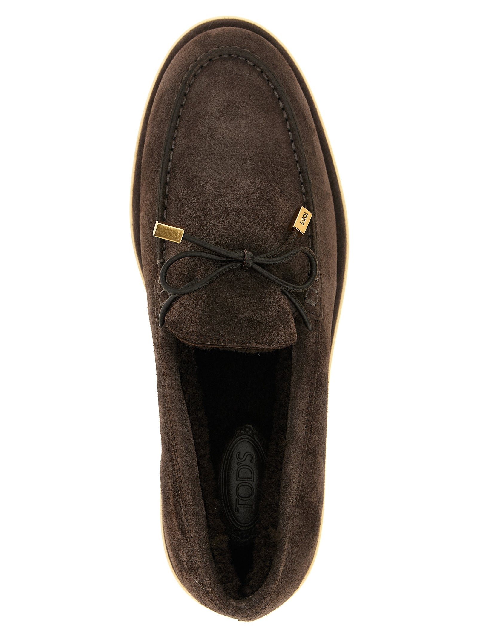 Tod's Brown Calfskin Slip-On Loafers