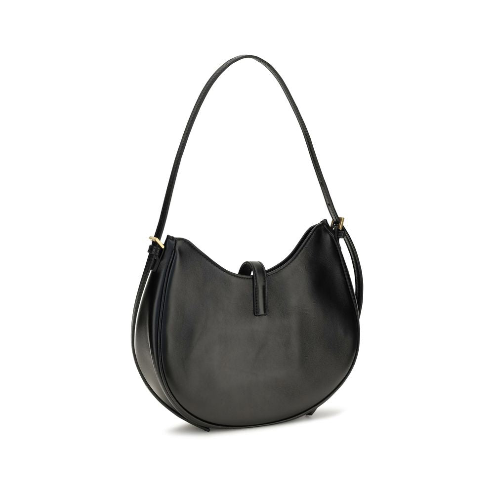 Versace Black Calf Leather Shoulder Bag