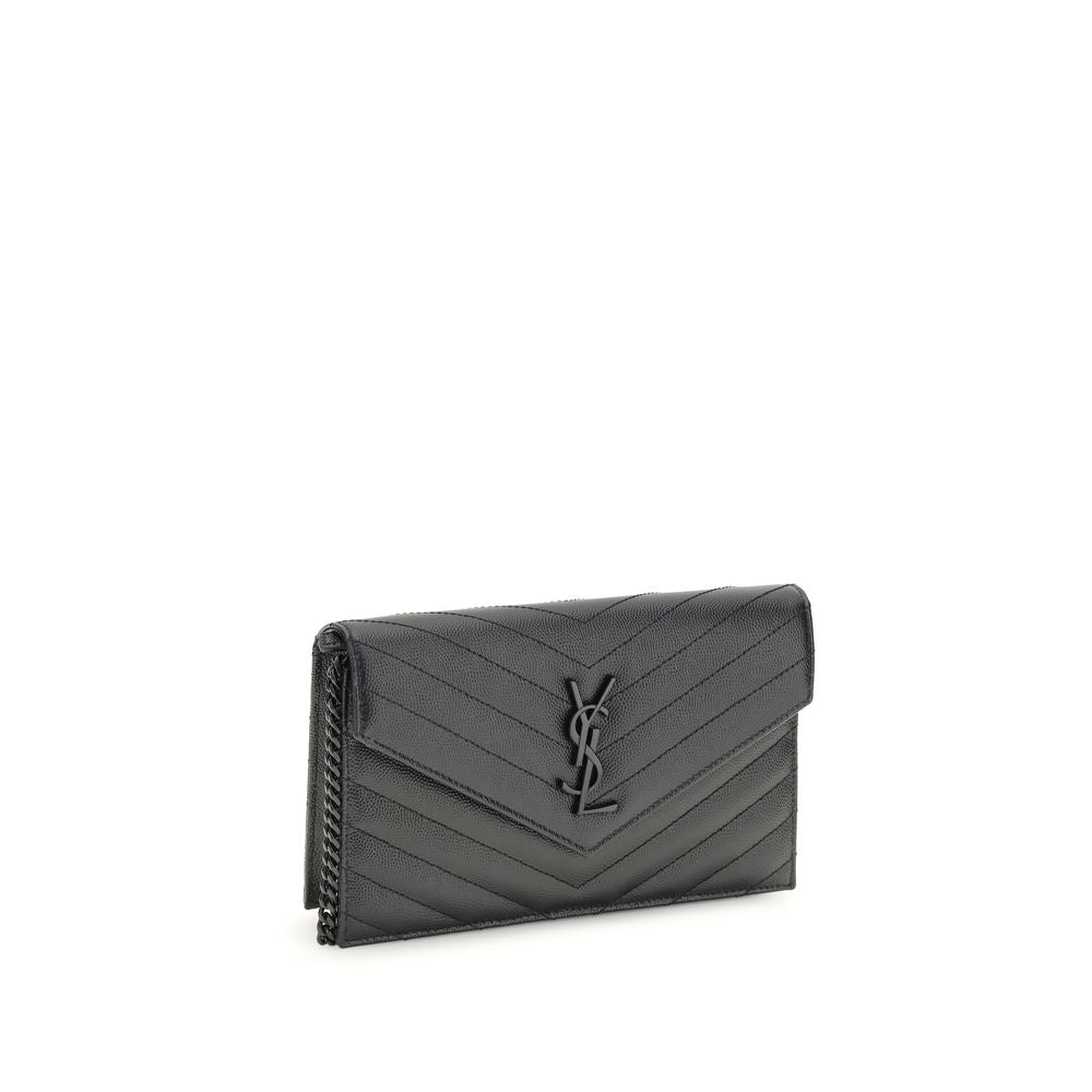 Saint Laurent Black Calf Leather Wallet