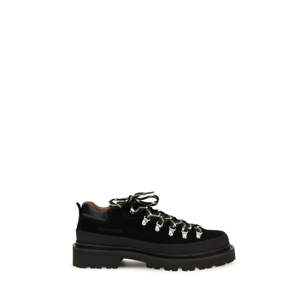 Dsquared² Black Calf Leather Athletic Sneakers