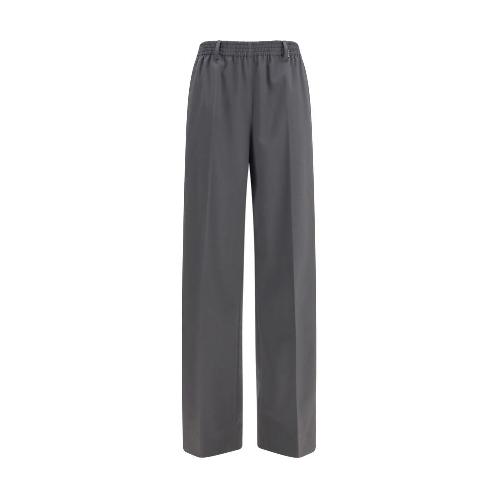 Miu Miu Gray Wool Casual Pants