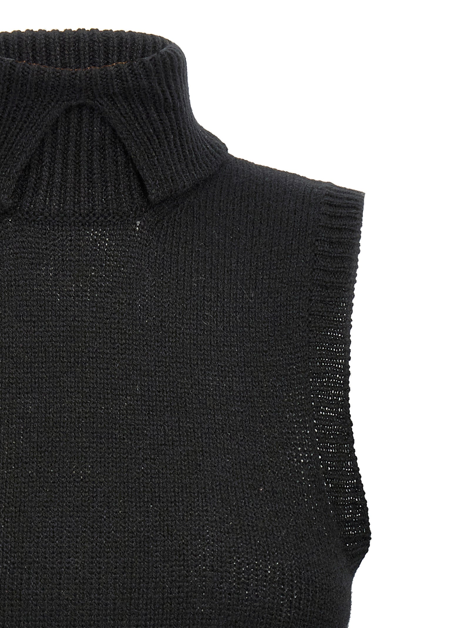 Prada Black Cashmere Sleevelesss Jacket