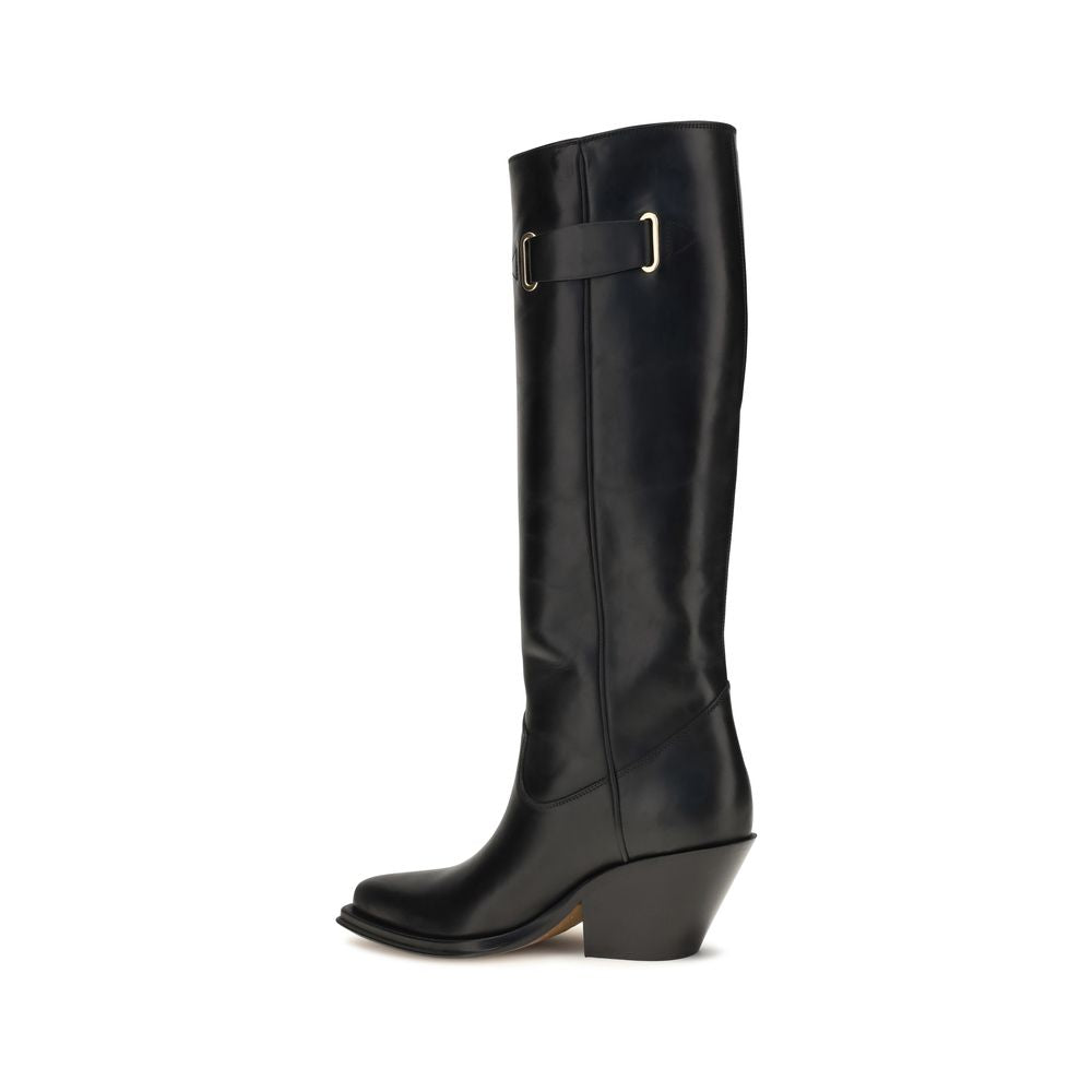 Chloé Black Calf Leather Over The Knee